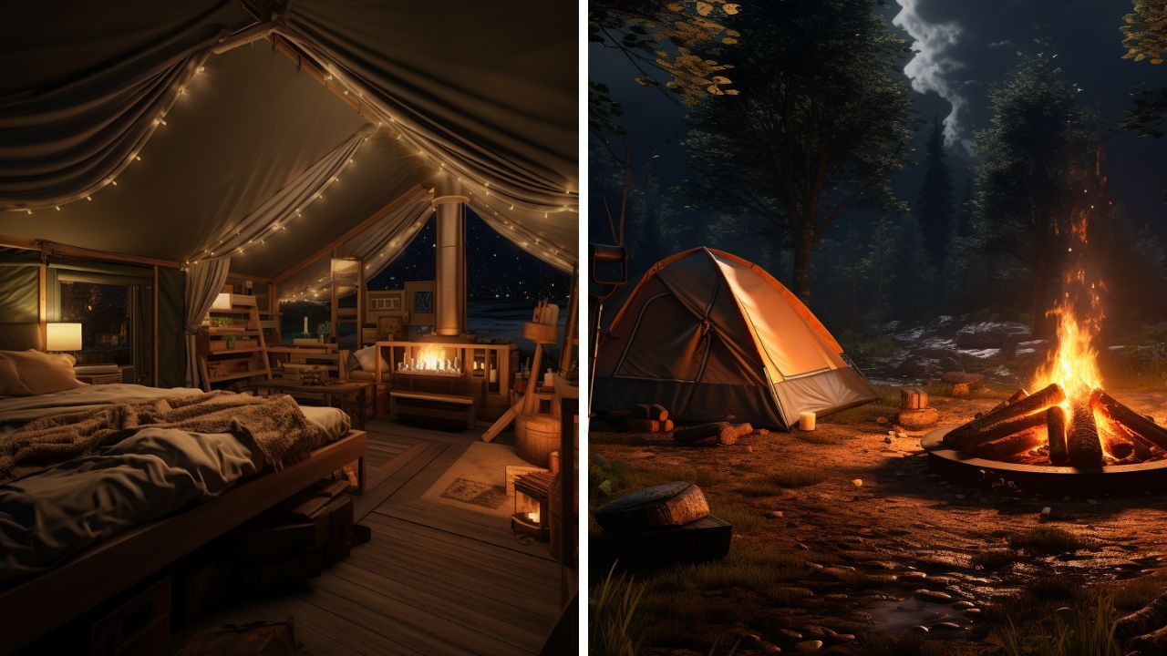 Glamping vs Camping
